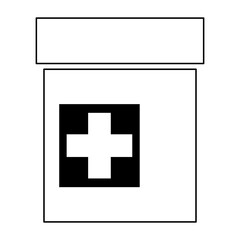 Fototapeta premium Healthcare Icon Vector Illustration in Vintage and Retro Style 