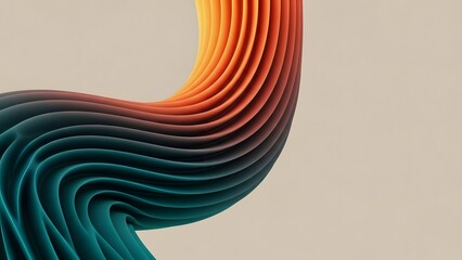 Vibrant gradient waveform with swirling patterns and colorful stripes