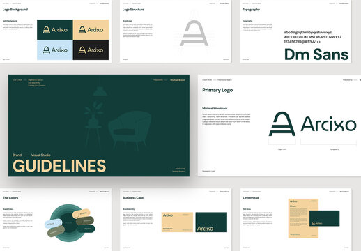 Minimal and Clean Interior Brand Guidelines Presentation Template