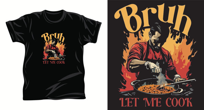 Cooking graphic vector t shirt design print.