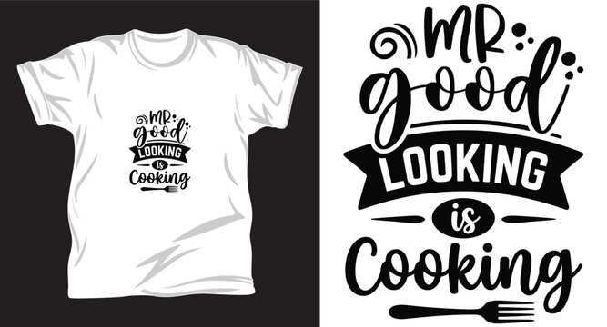Cooking graphic vector t shirt design print.
