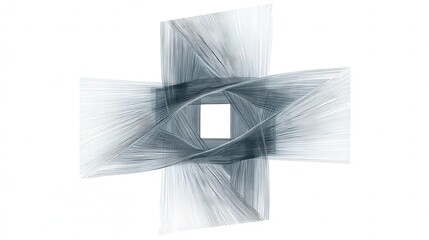 abstract innovation symbol formed from intersecting lines isolated on white background