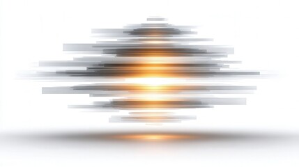 abstract knowledge symbol represented by layered light shapes isolated on white background