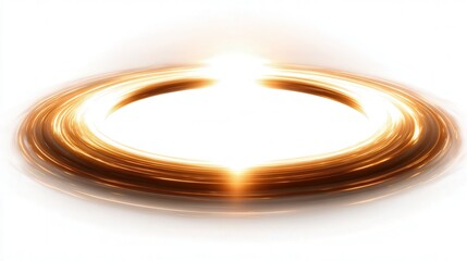 abstract light tunnel ring isolated on white background