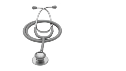 Gray Stethoscope Medical Instrument on Black Background health care