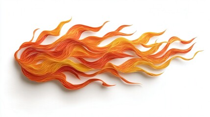 Abstract modern fire flame icon isolated on white background