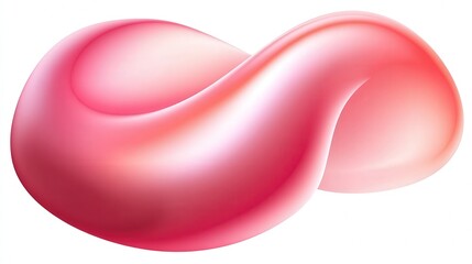 abstract organic blob with smooth gradient isolated on white background