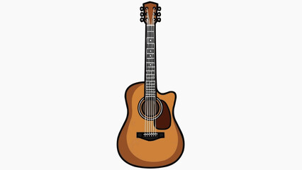 Guitar icon. Acoustic guitar. Vector illustration stock illustration
