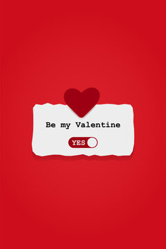 A fun Valentine's Day card idea with the inscription "Be my Valentine" on a beautiful red background