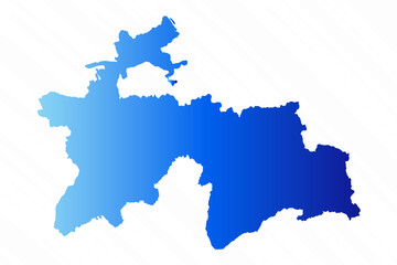 Obraz premium Gradient Simple Tajikistan Map Background
