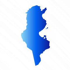 Gradient Simple Tunisia Map Background