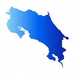 Obraz premium Gradient Simple Costa Rica Map Background