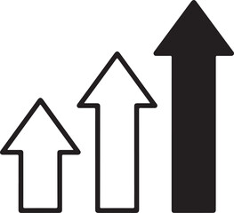 Minimal Arrow Silhouette Icon