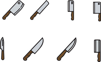 Restaurant Food and Beverage Icon Set