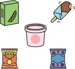 Restaurant Food and Beverage Icon Set