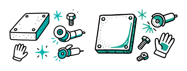 Tools and safety gear for woodworking and metalworking projects