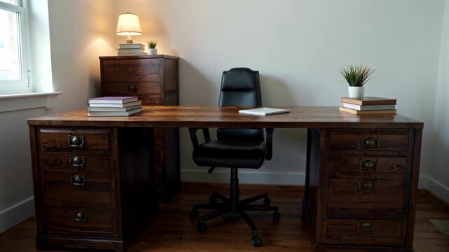 Interior Wooden Desk Office Furniture Display Study Desk One