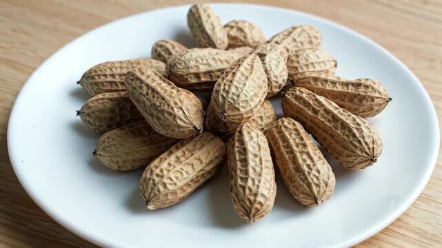 Peanut close-up on plate Peanut close-up Gourmet