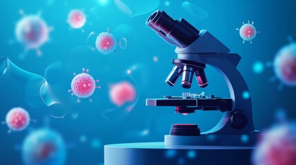 Microscopic view of a virus