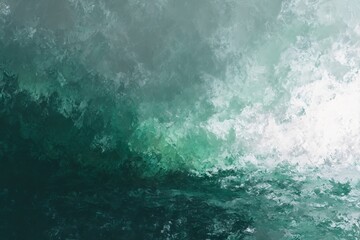 Obraz premium Turbulent Ocean Wave with White Foam and Sea Spray