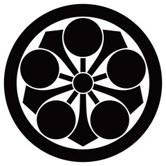 家紋です。丸に剣梅鉢といいます