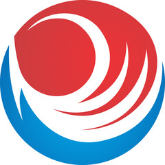 vector illustration of an abstract  wave simple business company logo