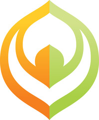 yoga abstract meditation beauty logo