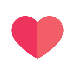 Simple heart icon illustration with a clean and modern design, suitable for icons, stickers, social graphics, kids content, and coloring pages.