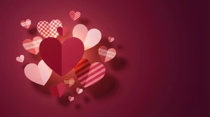Happy valentine's day a collection of colorful hearts in various patterns and shades celebrating love and affection