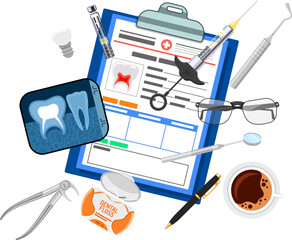 Medical Dental record concept