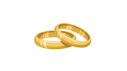 Two elegantly intertwined simple gold wedding rings, symbolizing eternal love, commitment, and the sacred bond of marriage.