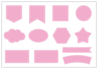 ピンク色のシンプルなフレームセット