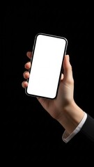 Hand Holding Smartphone with Blank Screen 2.