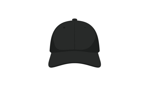 Classic simple black baseball cap presented in a clean front view, a versatile and essential accessory for casual wear.