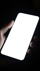 Hand Holding Smartphone with Blank Screen 16.