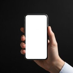 Hand Holding Smartphone with Blank Screen 30.