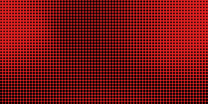 Dot red pattern screen led light gradient texture background. Abstract technology big data digital background. 3d rendering.
