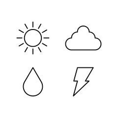 Weather Icon Collection. Weather Icon Set.