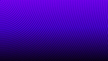 A vibrant purple wave pattern radiates from the center on a black background with a gradient effect.