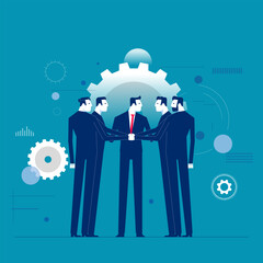 Teamwork. Business team with hand coordination