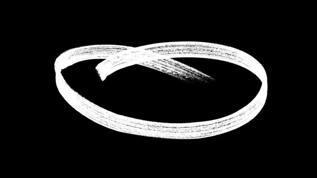 Artistic sketchy white circle reveal animation with organic charcoal textures ideal for emphasizing text logo framing and creative social media motion graphics.
