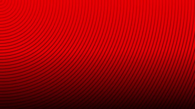 A wave pattern on a black background with red gradient lines radiating outward in a modern graphic design.