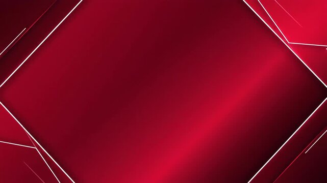 Abstract red background with geometric shapes and lines design