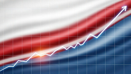 Dynamic line graph depicting recordbreaking growth levels