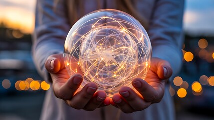 Energy technology innovation future power digital science concept