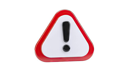 Warning Sign Isolated on White Background