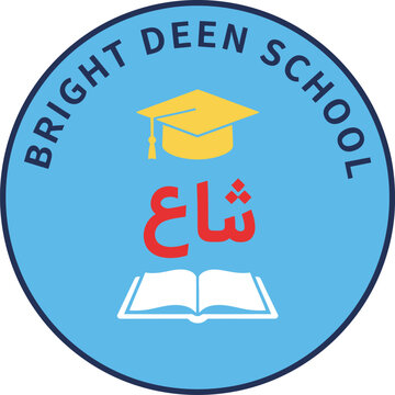 Minimalist Happy Educational Logo for Bright Deen School Branding Visual Vector Illustration 