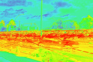 Thermal city traffic analyzing urban motion data