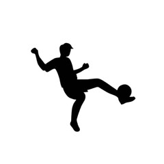 silhouette of a young man jumping