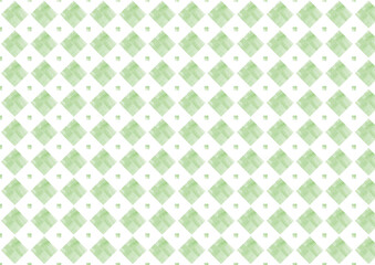 水彩風の菱形を並べた緑色の背景